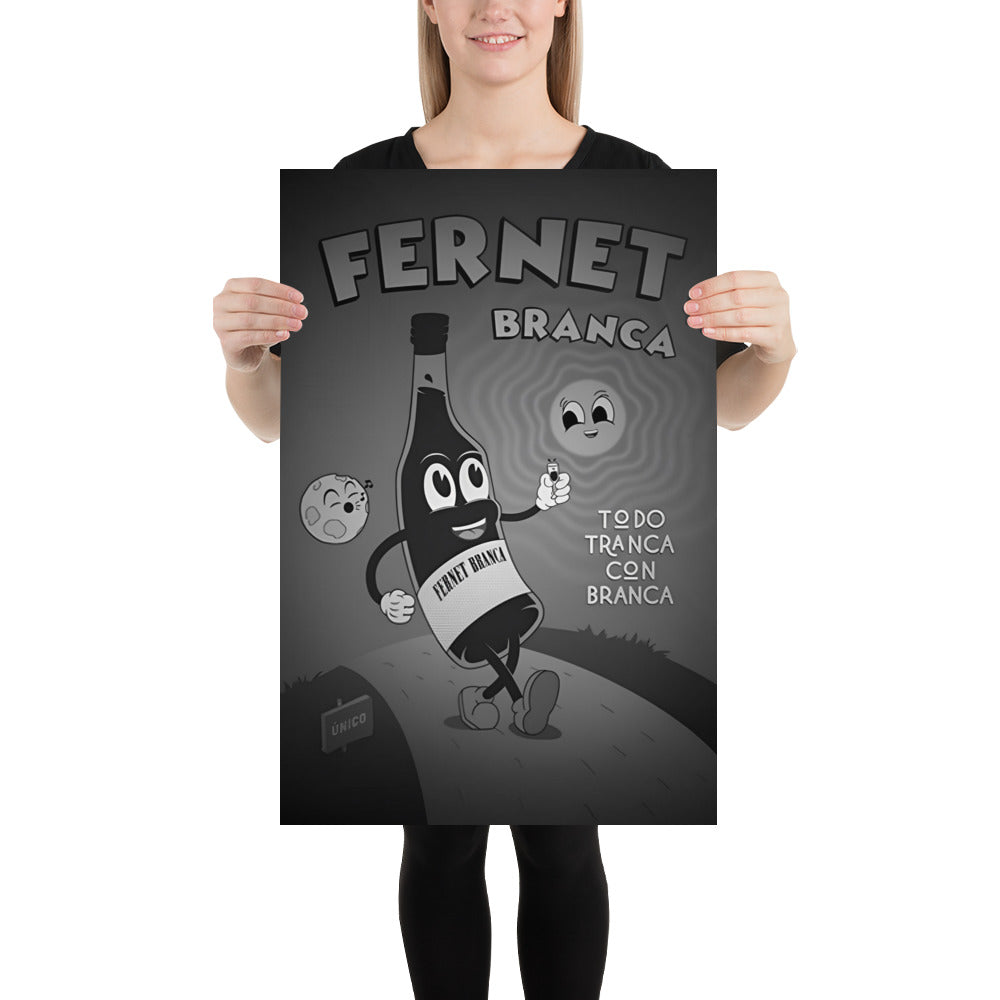 Poster vintage fernet branca old cartoon DrinkandArt