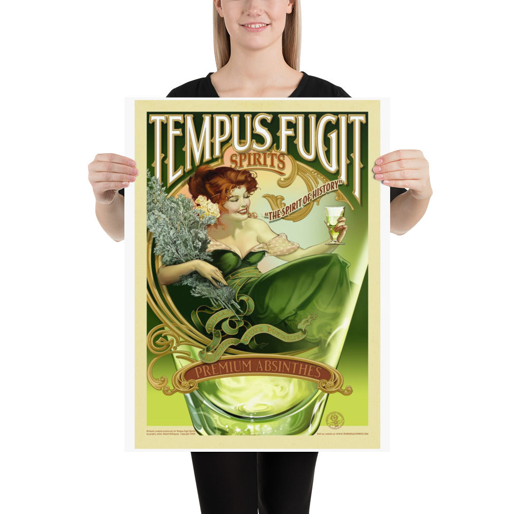 Poster vintage tempus fugit spirits DrinkandArt