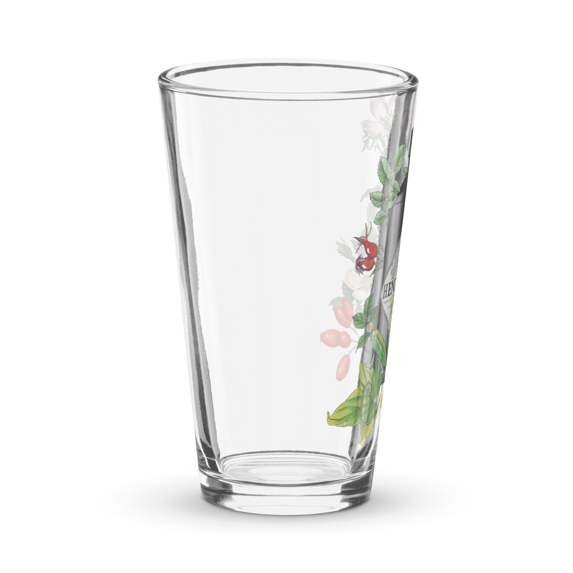 Shaker pint glass hendricks gin floral art DrinkandArt