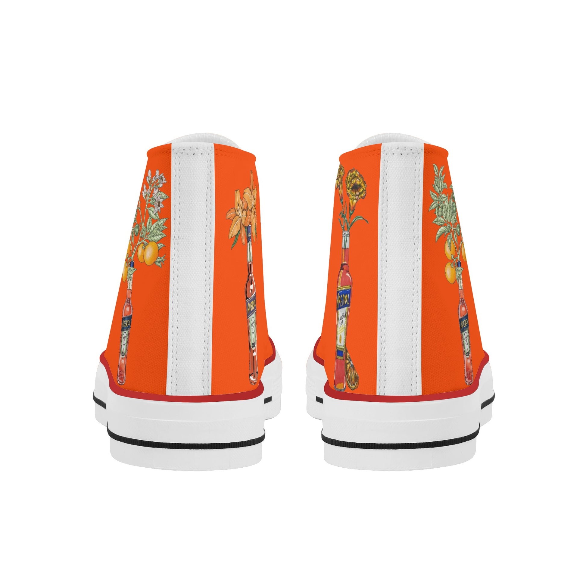 Shoes Classic High Top Canvas Aperol art DrinkandArt