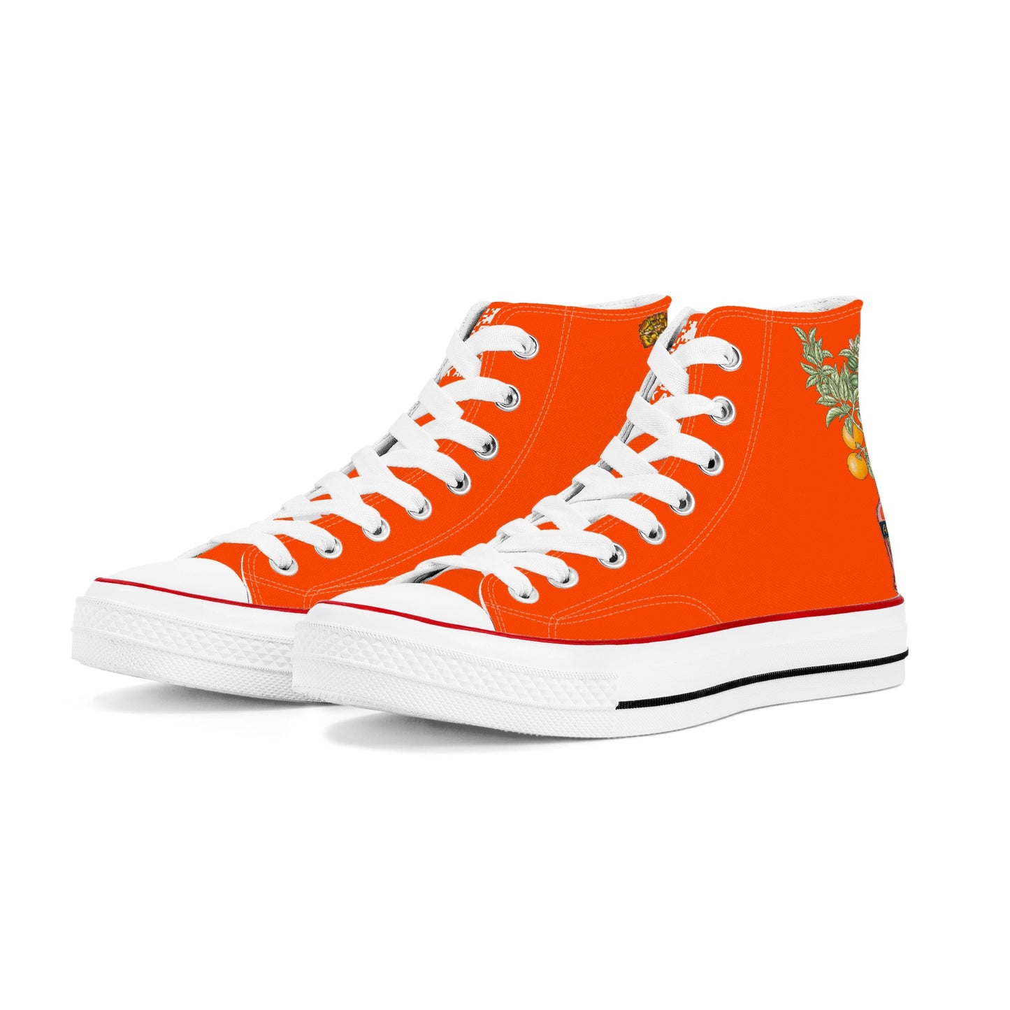 Shoes Classic High Top Canvas Aperol art DrinkandArt