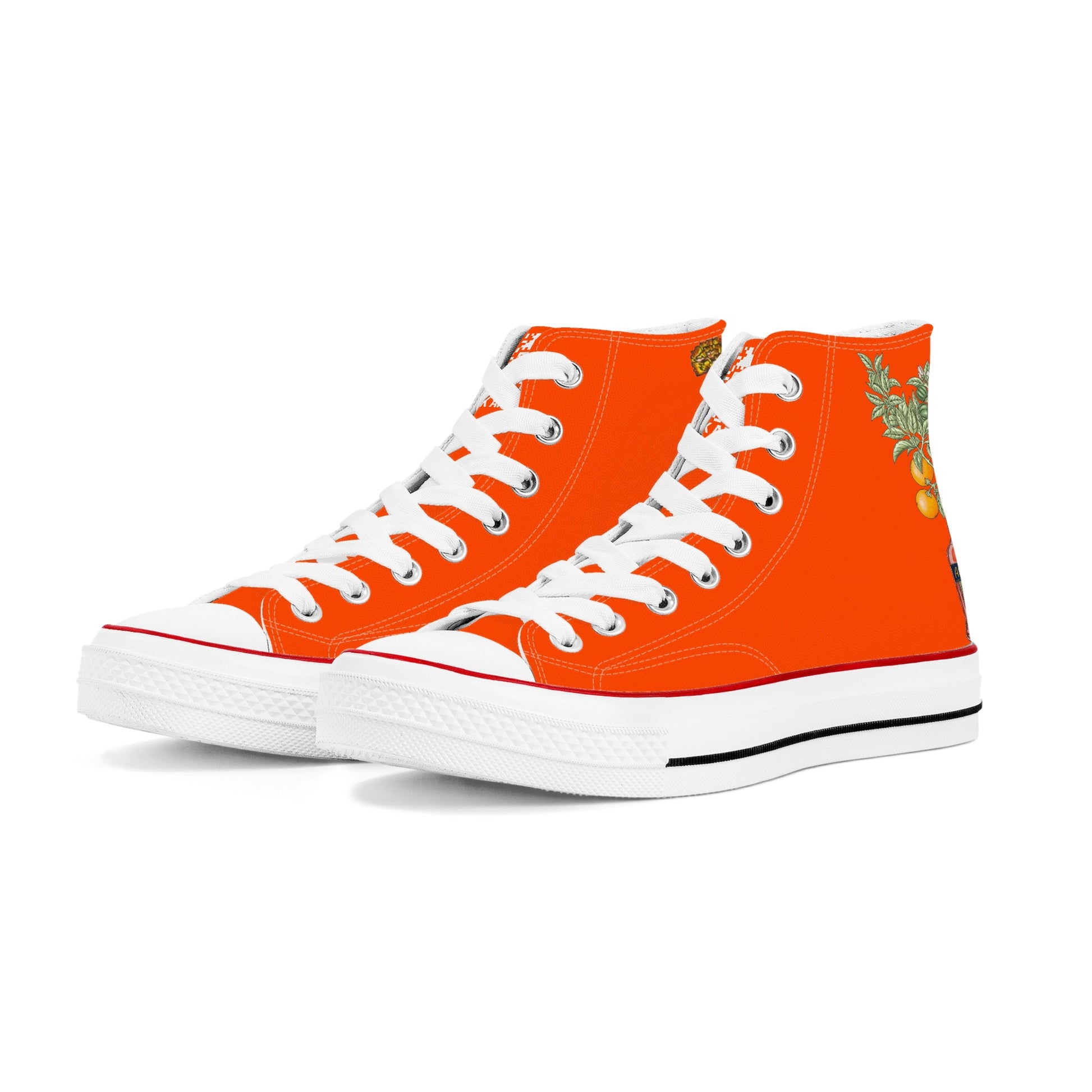 Shoes Classic High Top Canvas Aperol art DrinkandArt