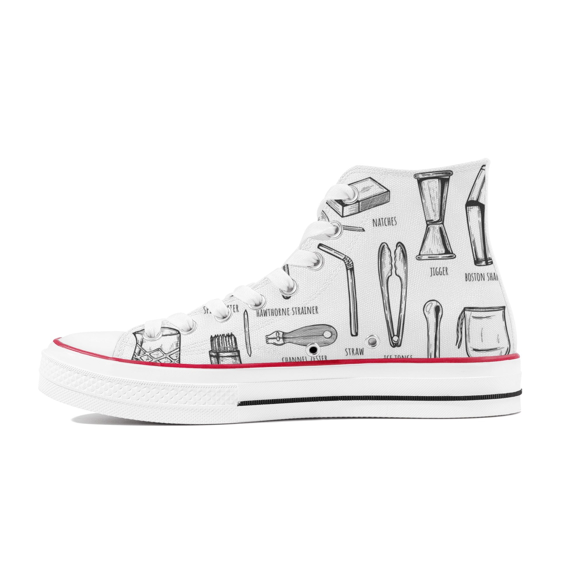 Shoes Classic High Top Canvas barware DrinkandArt