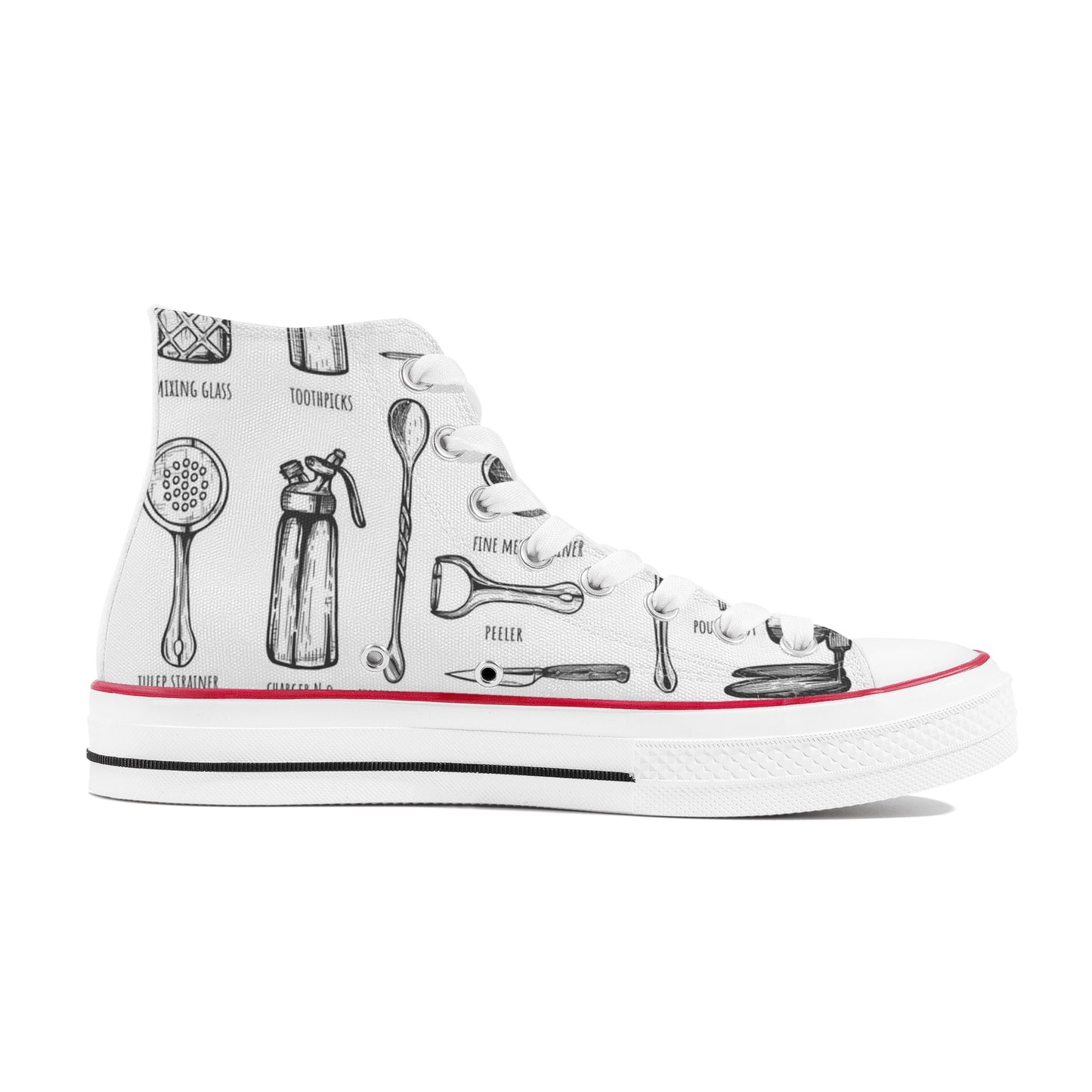 Shoes Classic High Top Canvas barware DrinkandArt