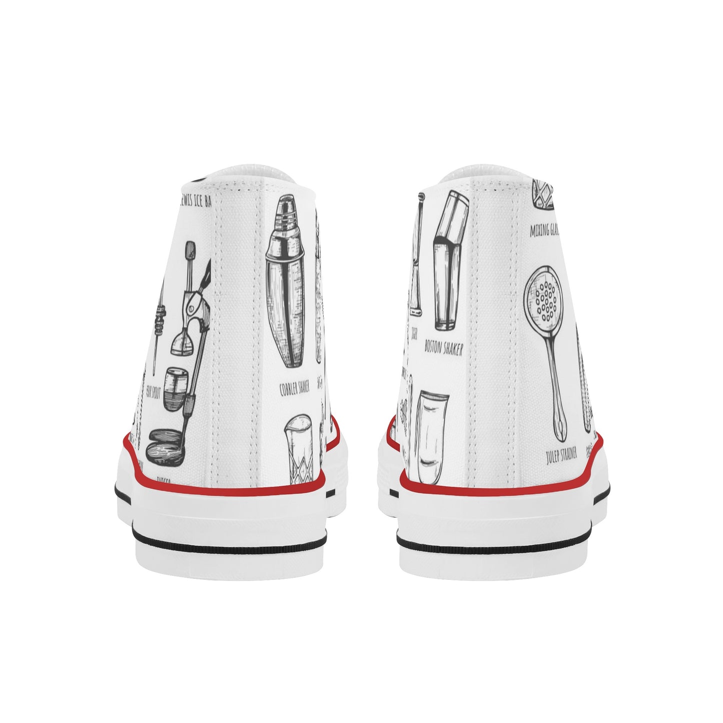 Shoes Classic High Top Canvas barware DrinkandArt