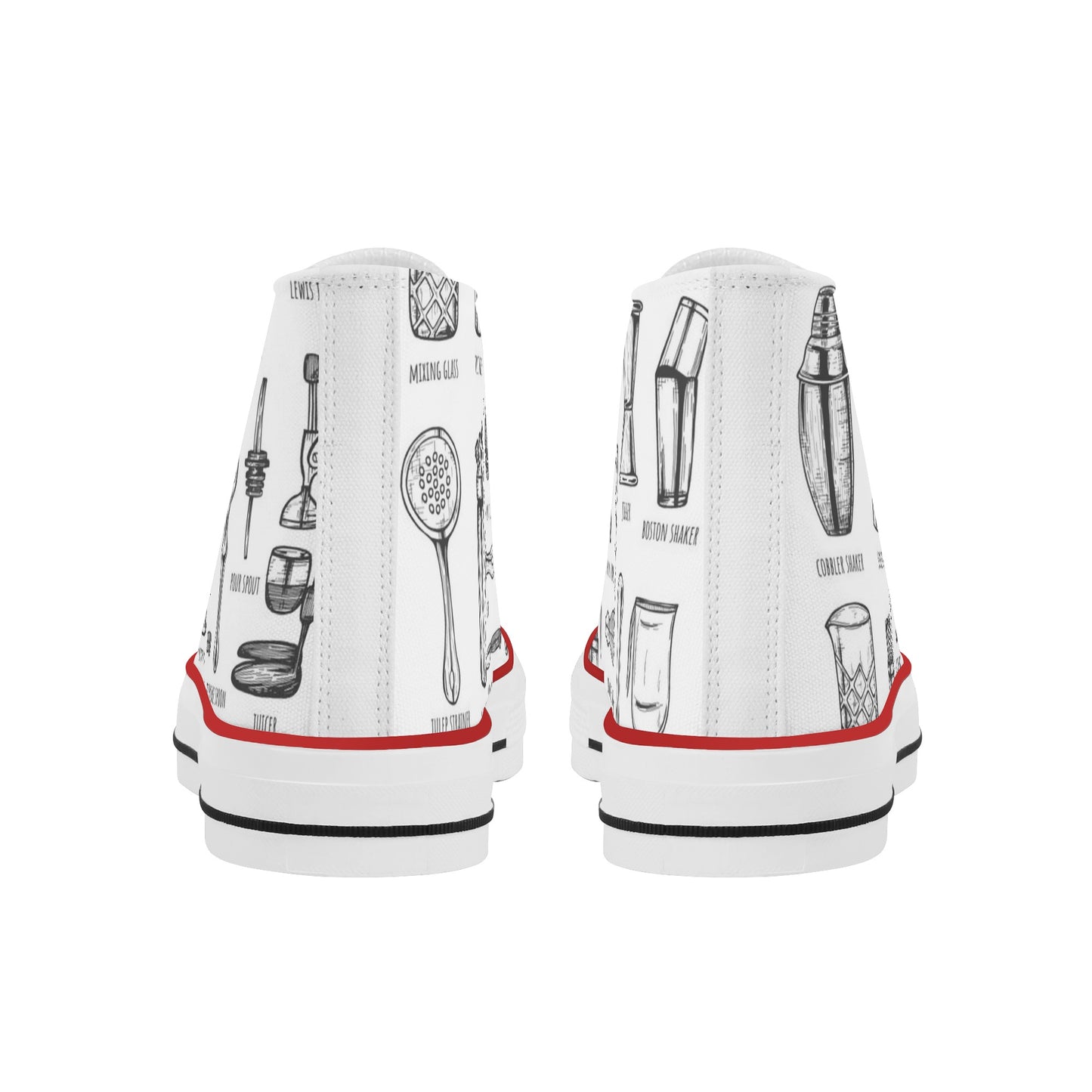 Shoes Classic High Top Canvas barware DrinkandArt