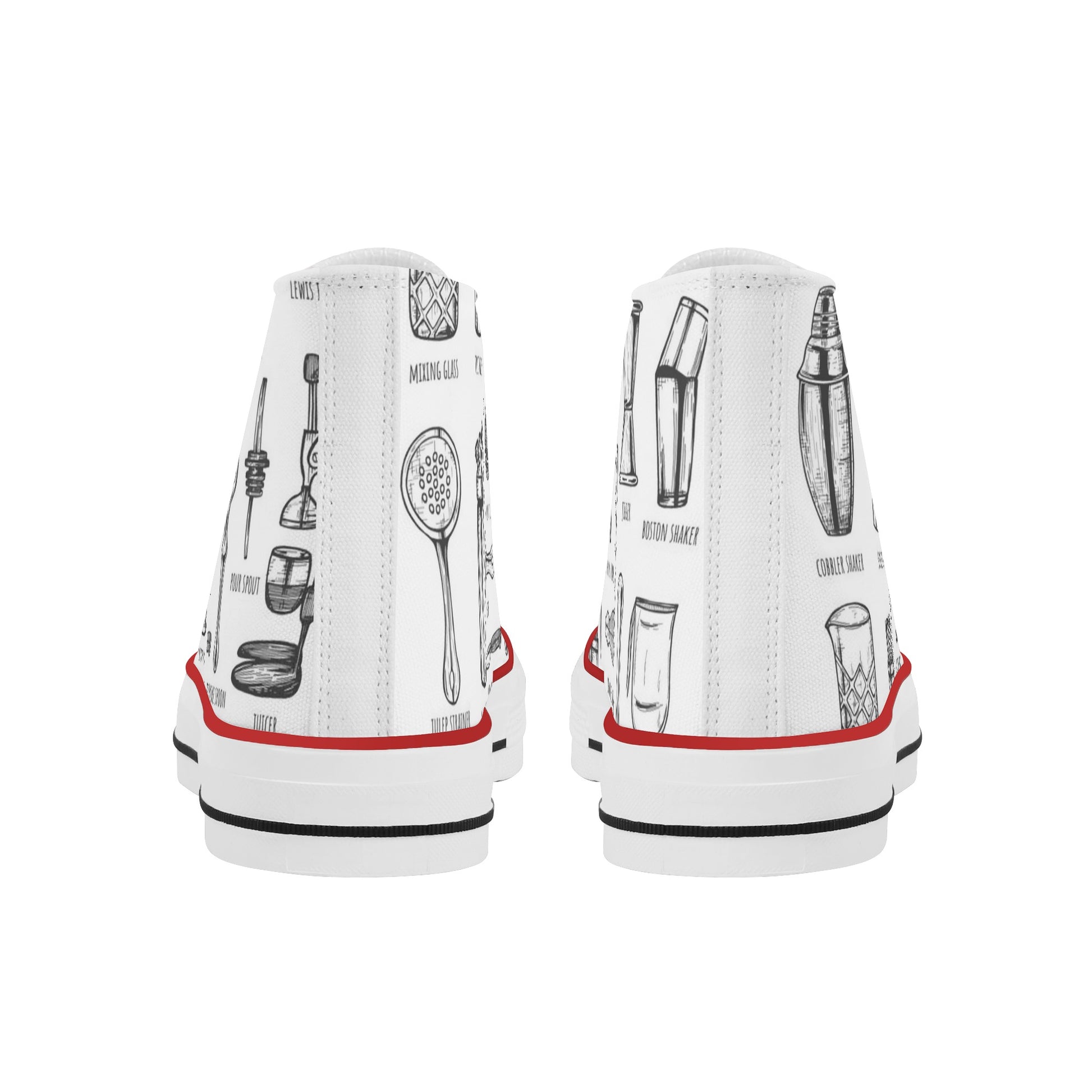 Shoes Classic High Top Canvas barware DrinkandArt