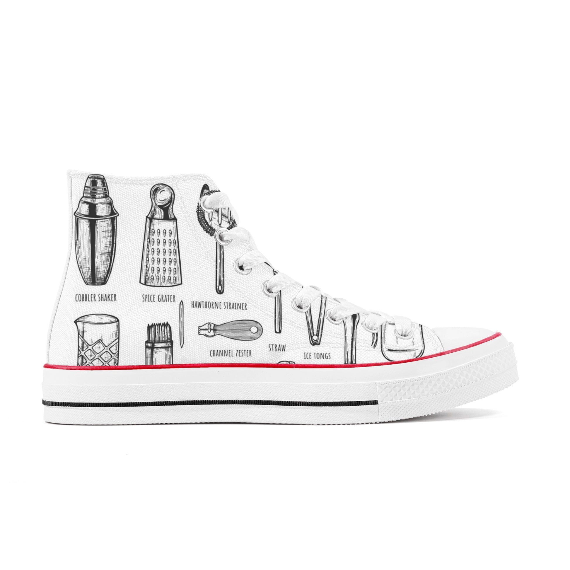 Shoes Classic High Top Canvas barware DrinkandArt