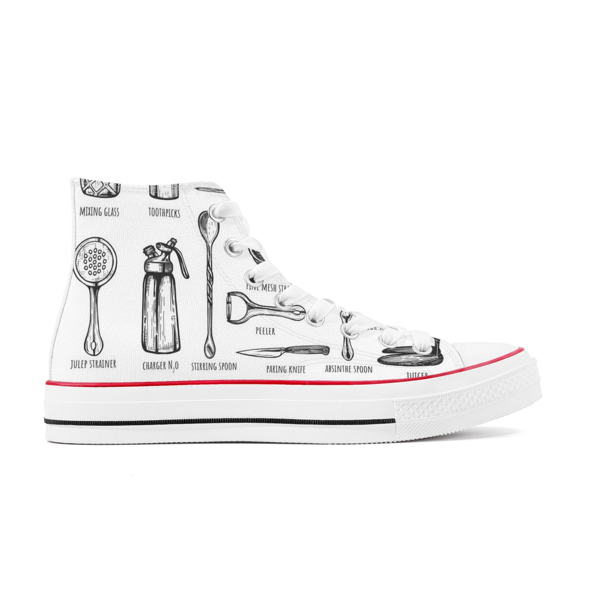 Shoes Classic High Top Canvas barware DrinkandArt