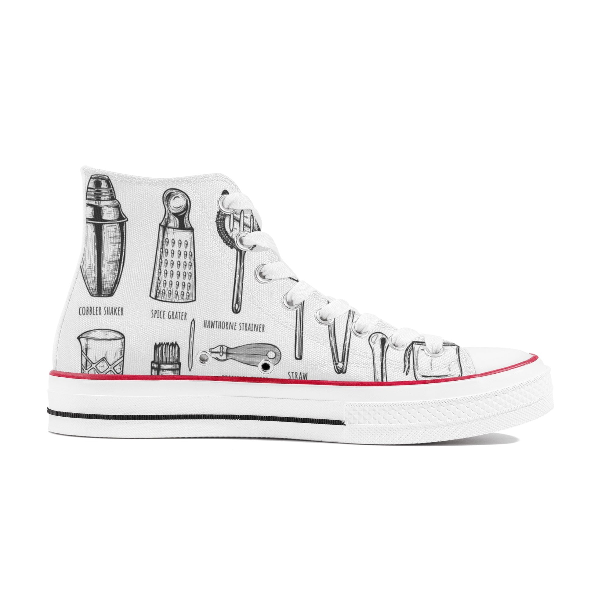 Shoes Classic High Top Canvas barware DrinkandArt