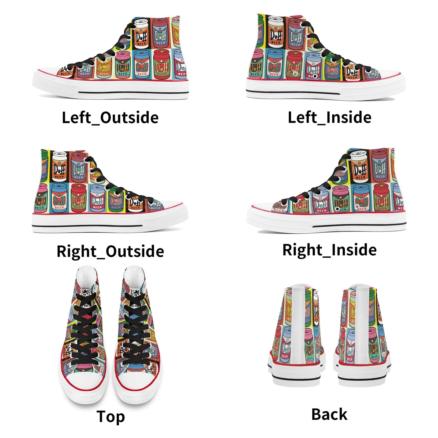 Shoes Classic High Top Canvas duff beer pop art DrinkandArt