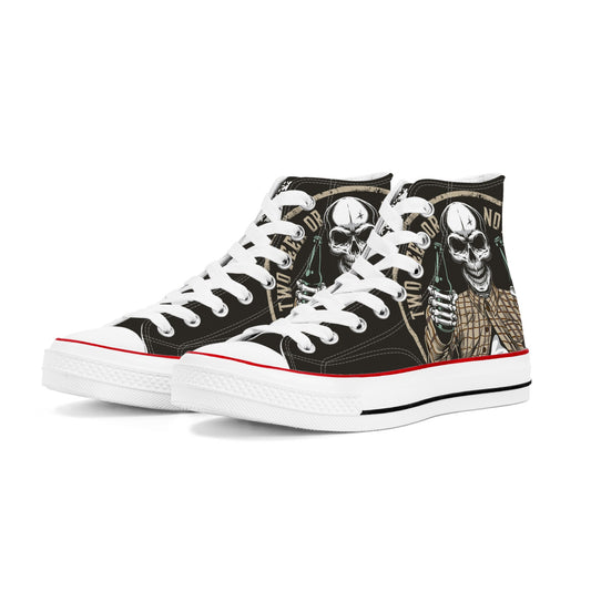 Shoes Classic High Top Canvas two beer or not two beer. skull illustration DrinkandArt