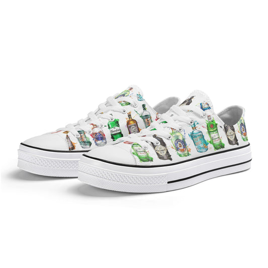 Shoes Classic Low Top Canvas gin watercolor DrinkandArt