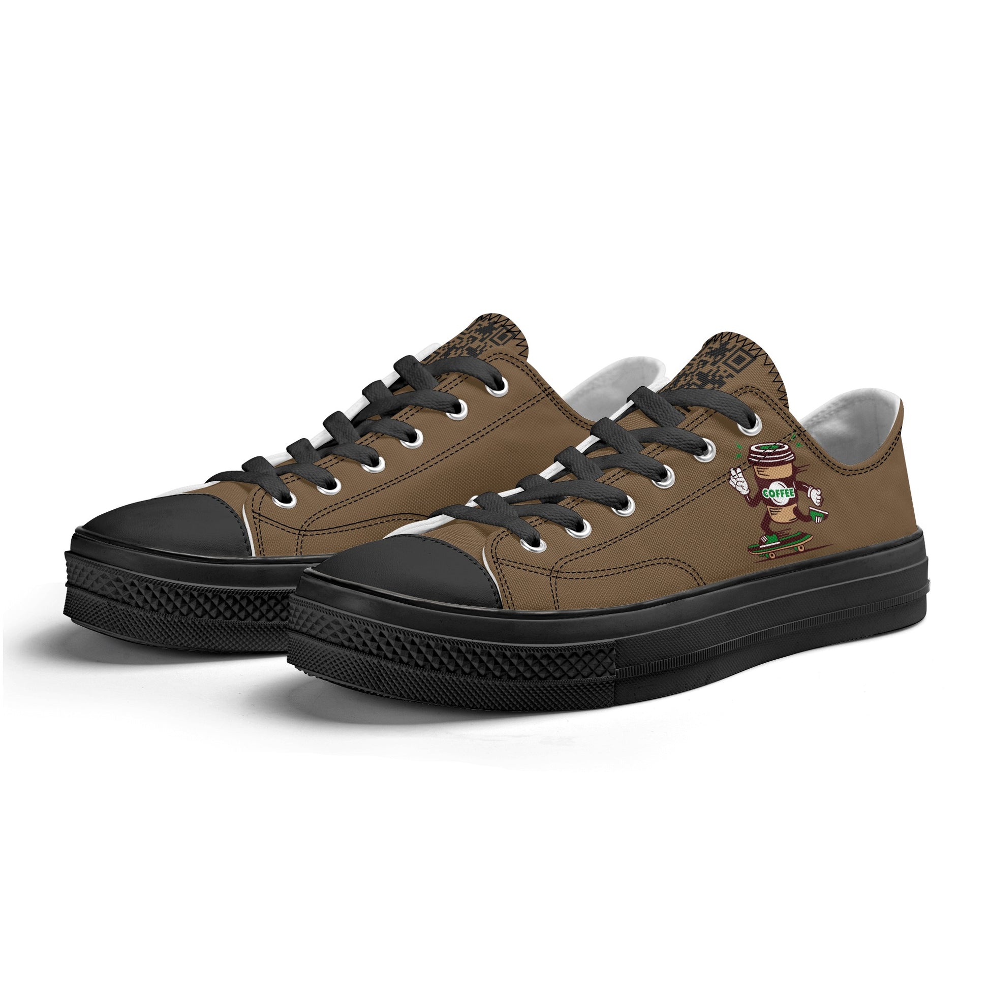 Shoes Classic Low Top Canvas skateboarder coffee DrinkandArt