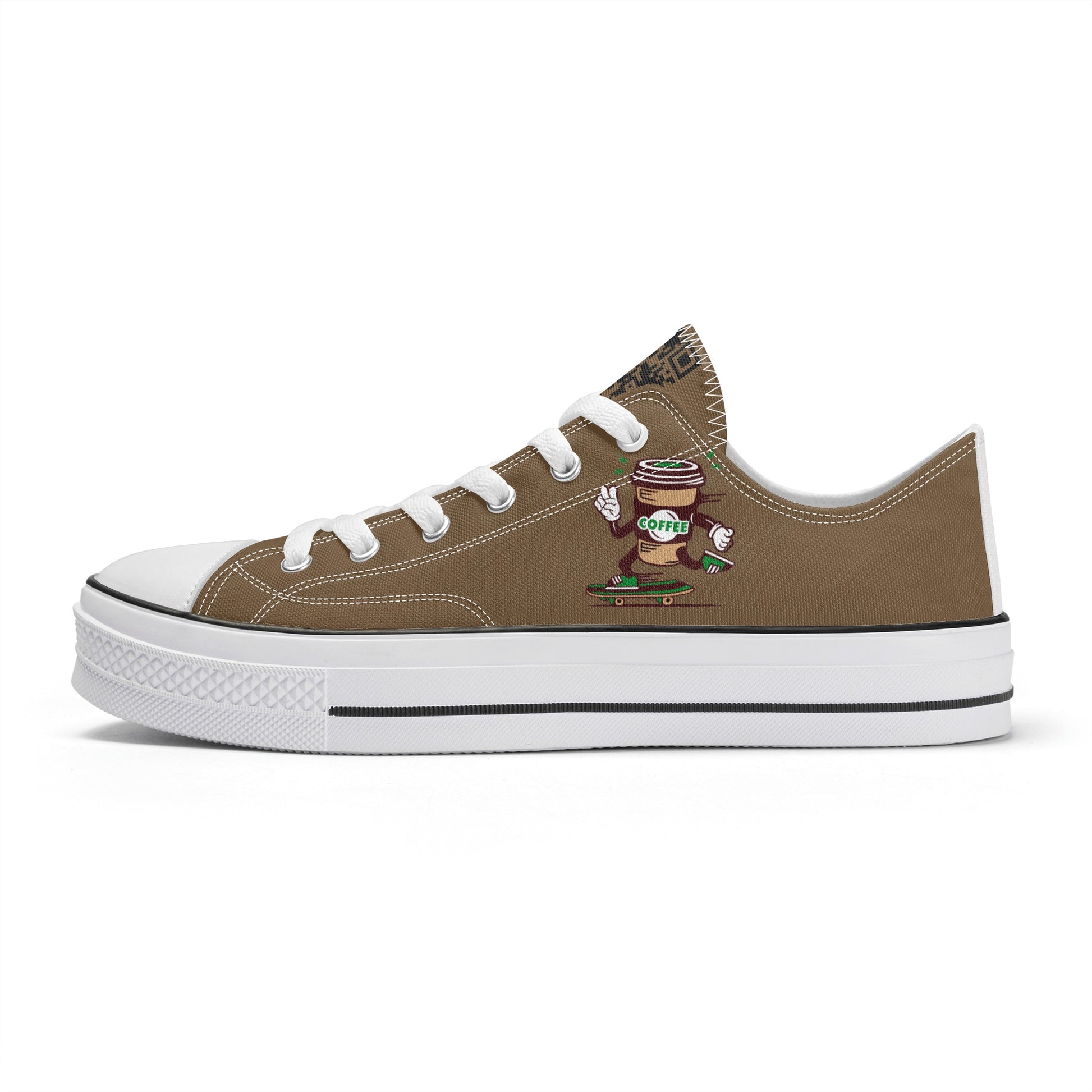 Shoes Classic Low Top Canvas skateboarder coffee DrinkandArt