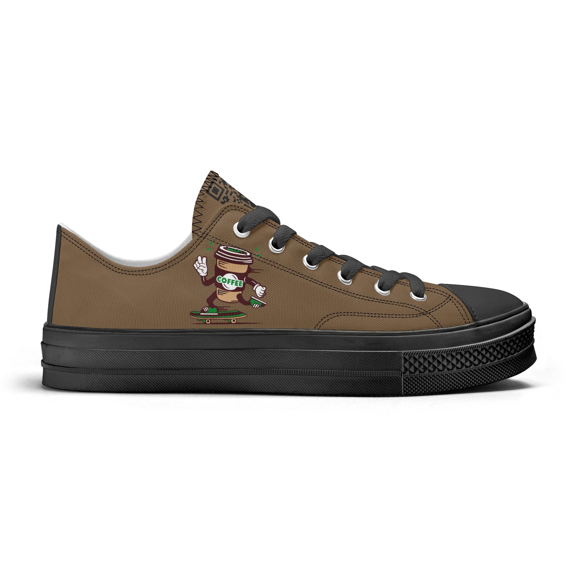 Shoes Classic Low Top Canvas skateboarder coffee DrinkandArt