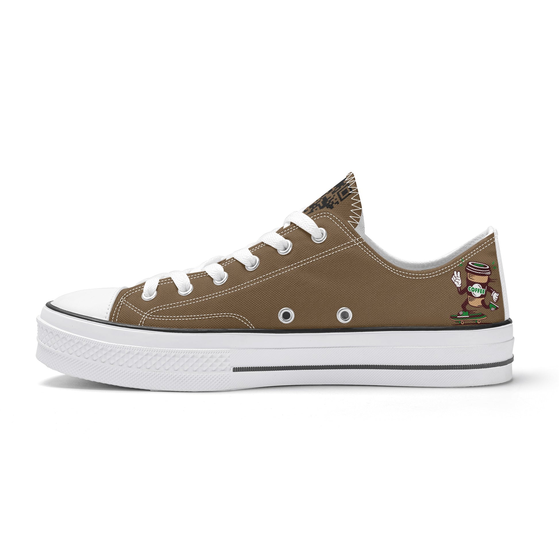 Shoes Classic Low Top Canvas skateboarder coffee DrinkandArt