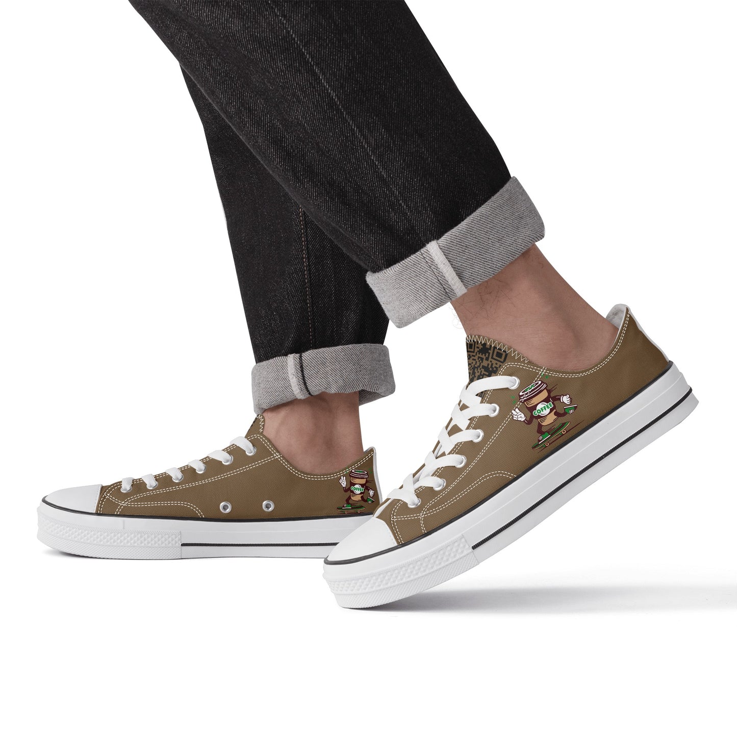 Shoes Classic Low Top Canvas skateboarder coffee DrinkandArt