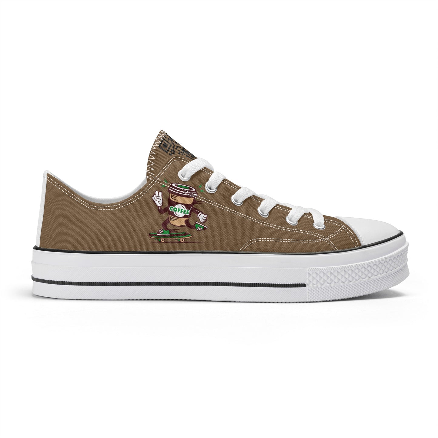 Shoes Classic Low Top Canvas skateboarder coffee DrinkandArt