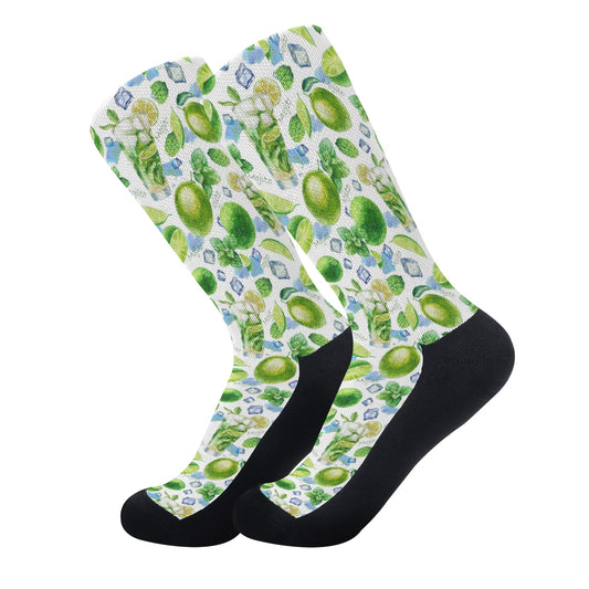 Socks mojito pattern colorful DrinkandArt