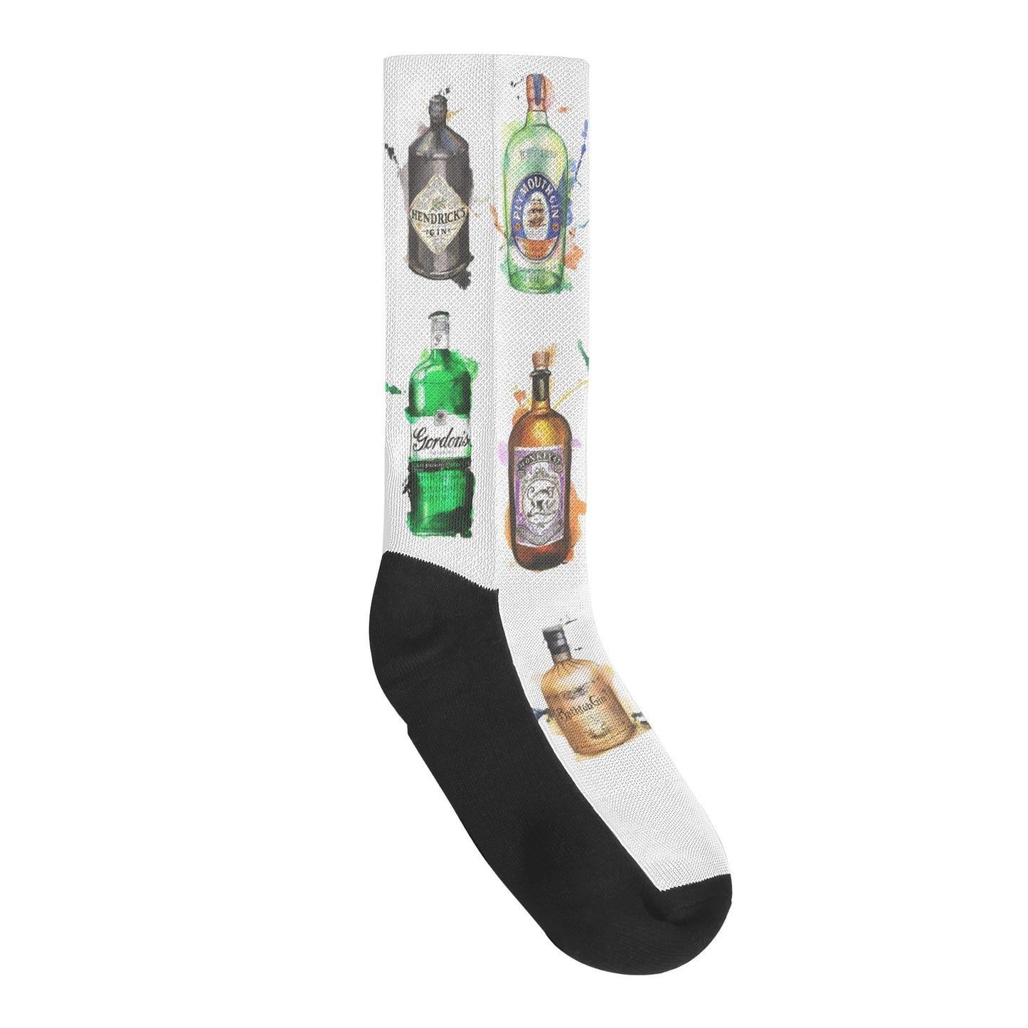 Socks watercolor famous gins DrinkandArt