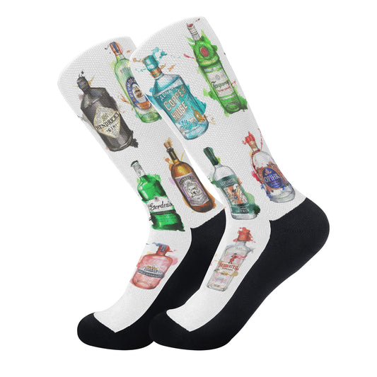 Socks watercolor famous gins DrinkandArt