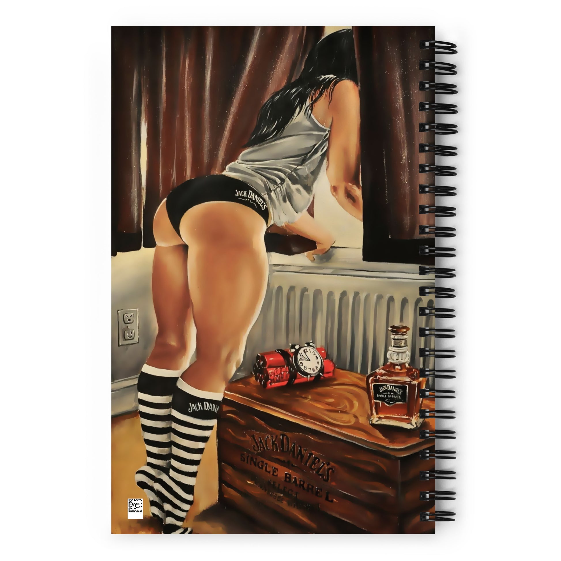 Spiral notebook woman and jack art DrinkandArt