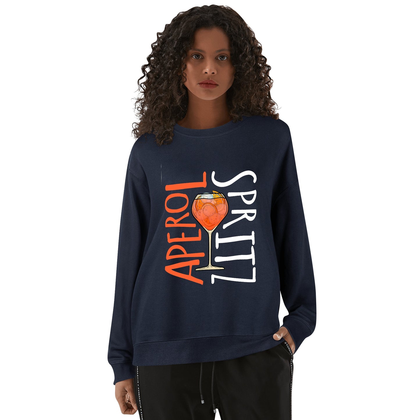 Sweatershirt Cotton Aperol Spritz illustration DrinkandArt