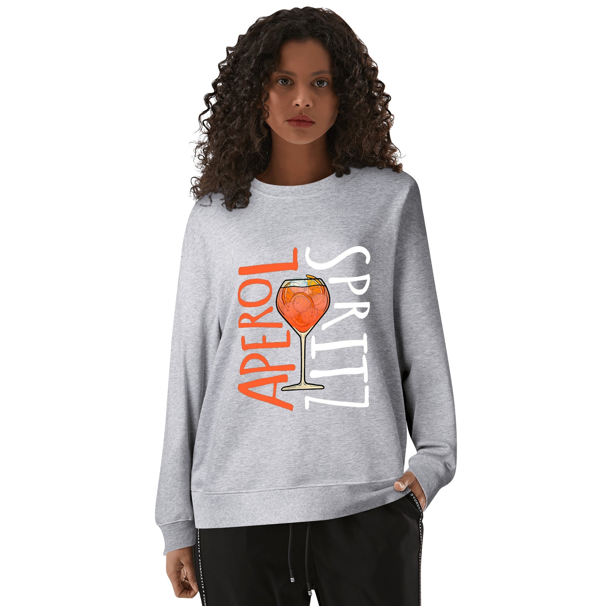 Sweatershirt Cotton Aperol Spritz illustration DrinkandArt