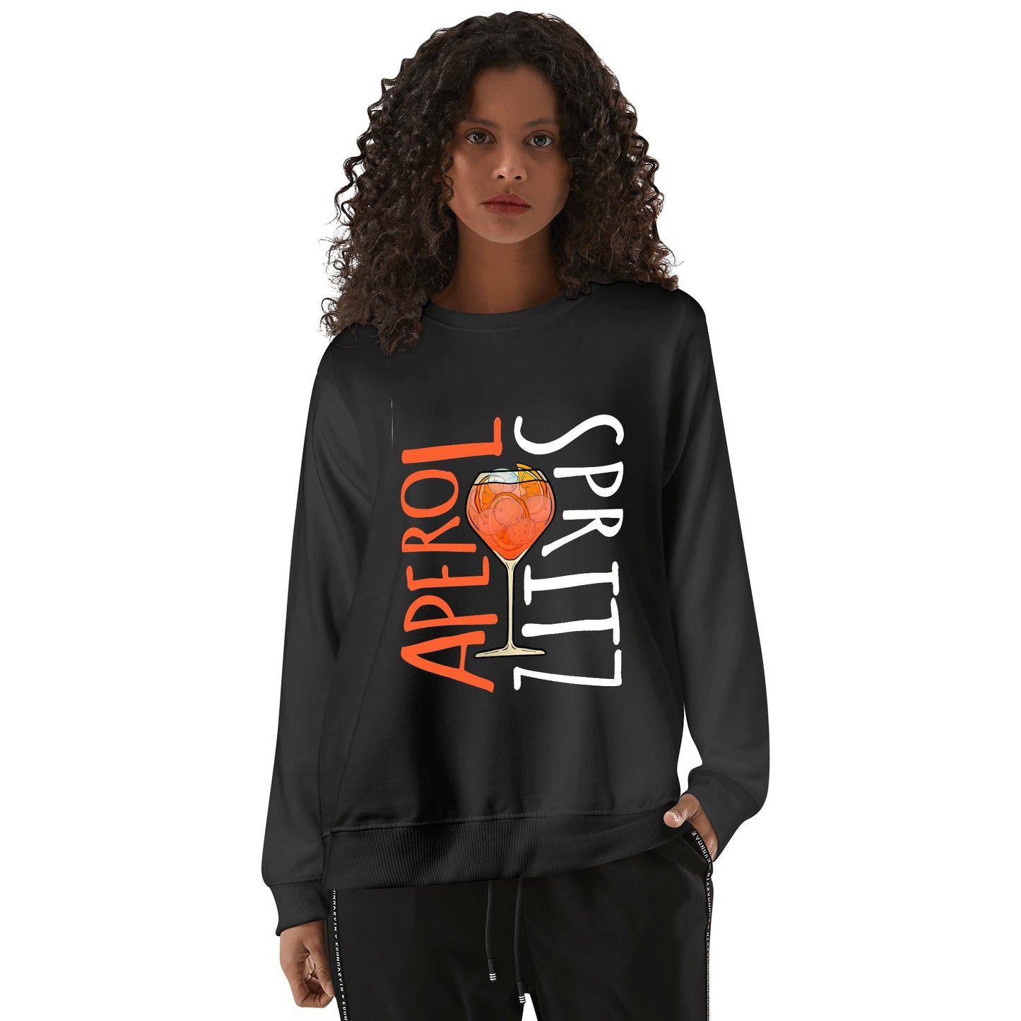 Sweatershirt Cotton Aperol Spritz illustration DrinkandArt