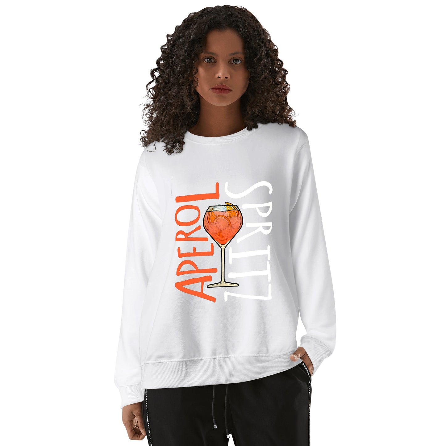 Sweatershirt Cotton Aperol Spritz illustration DrinkandArt