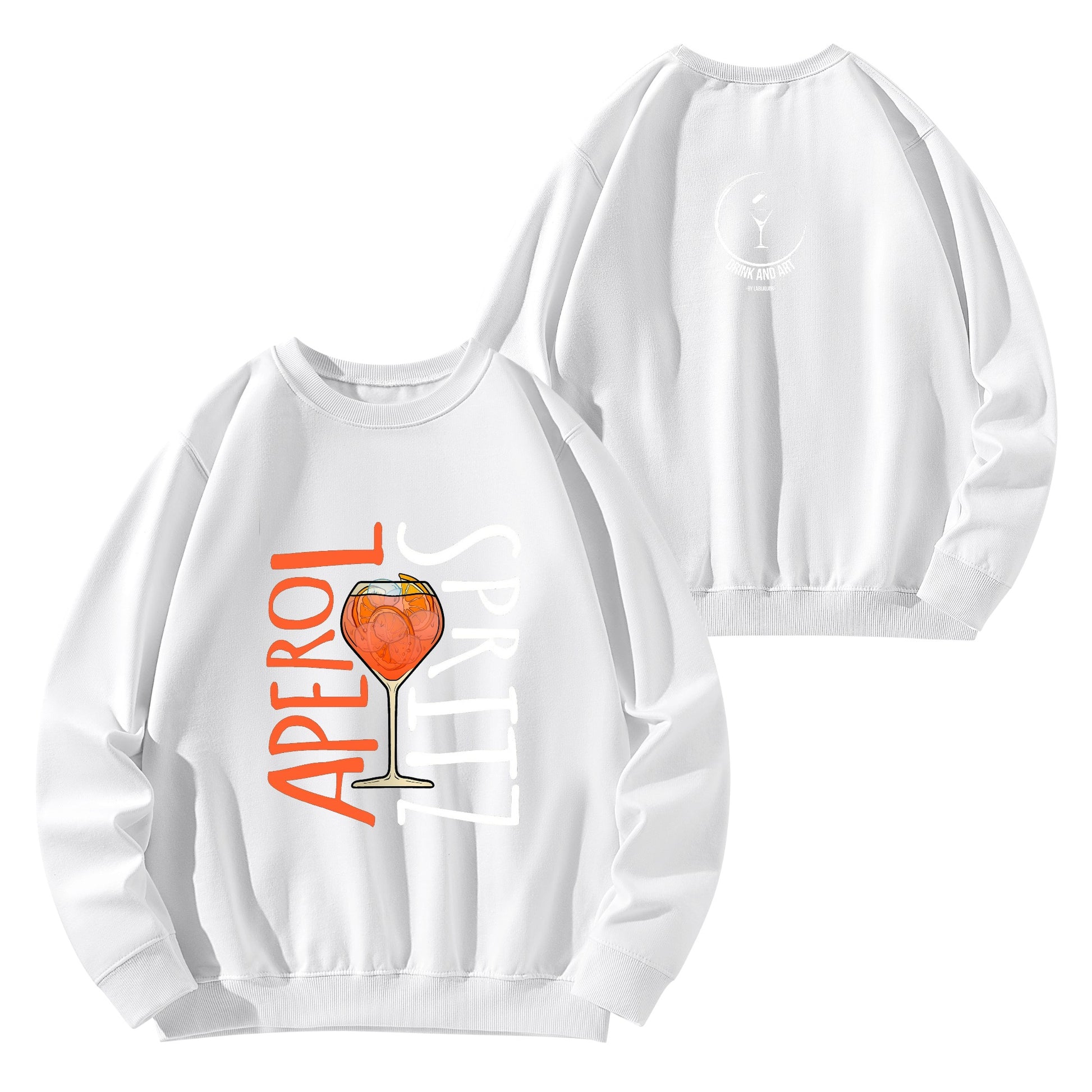 Sweatershirt Cotton Aperol Spritz illustration DrinkandArt