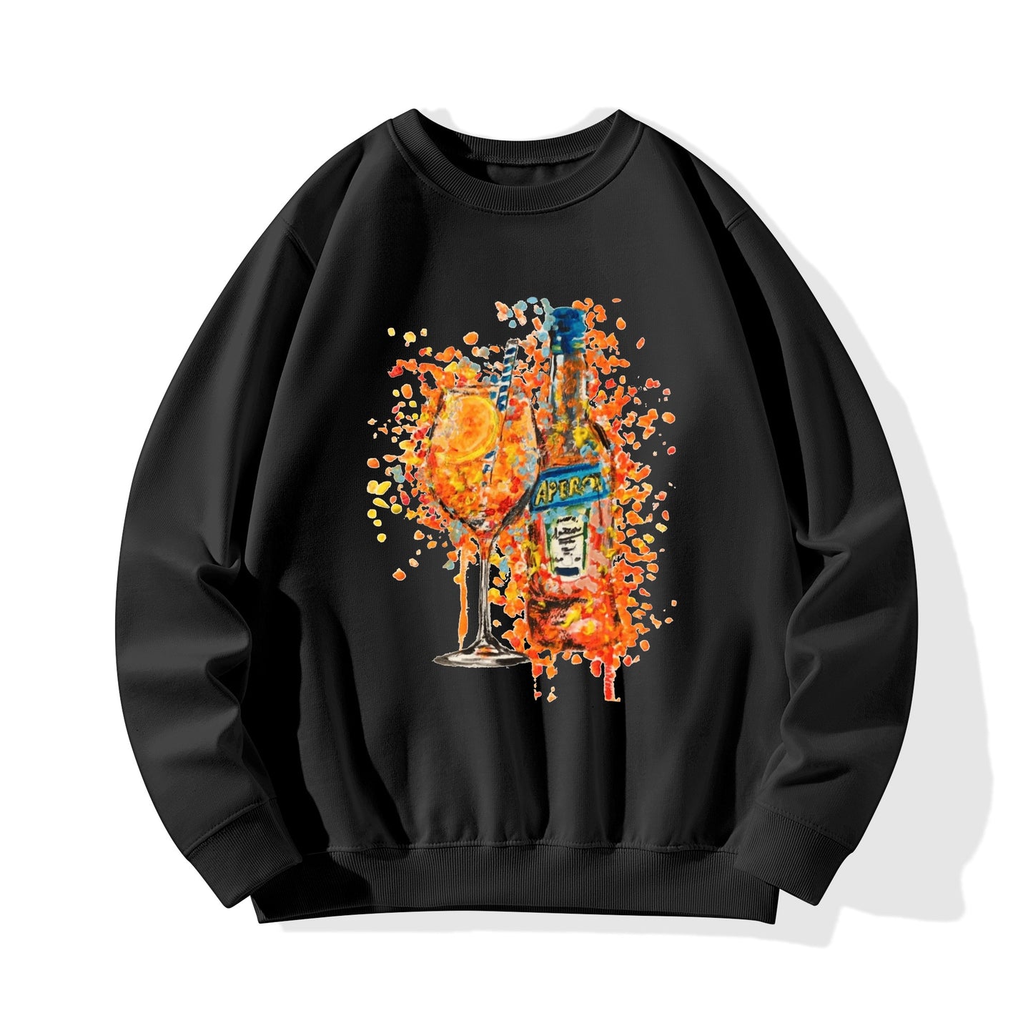 Sweatershirt Cotton Aperol carnival DrinkandArt