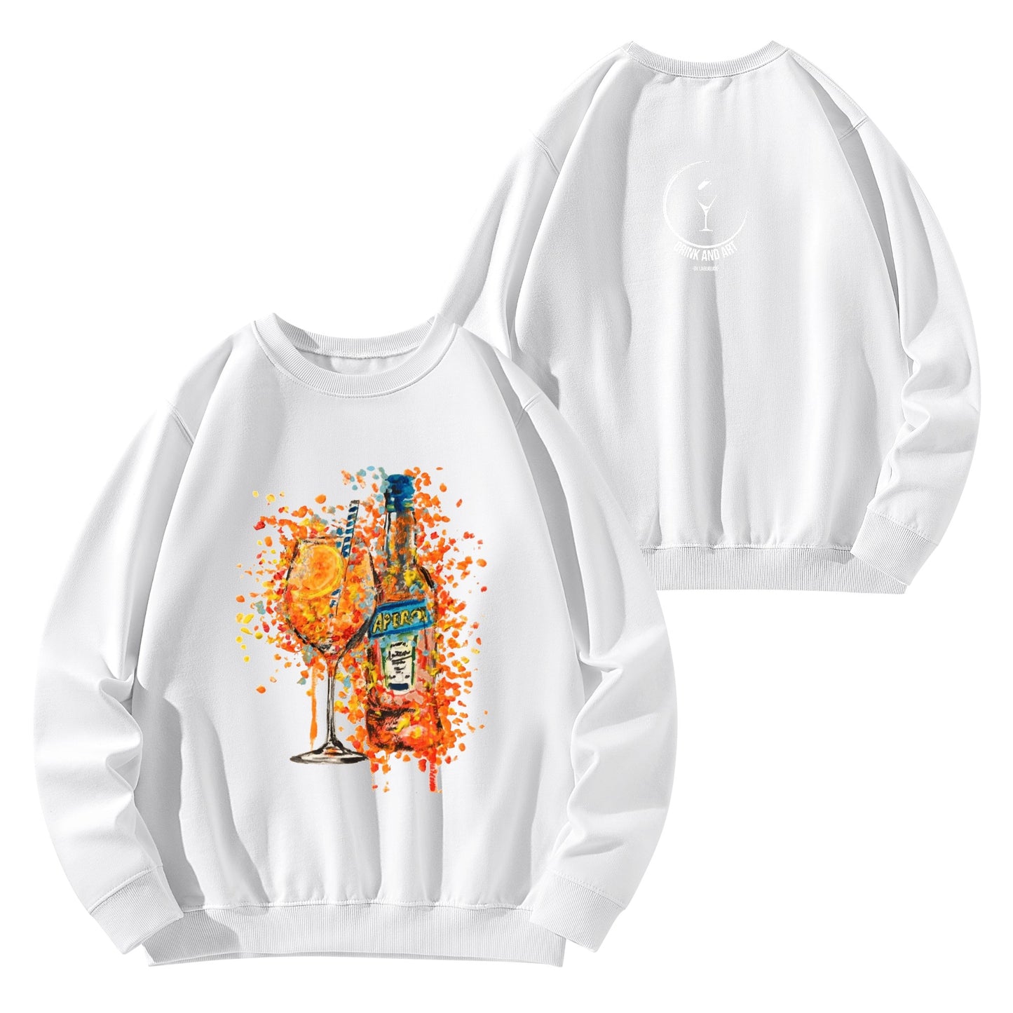 Sweatershirt Cotton Aperol carnival DrinkandArt