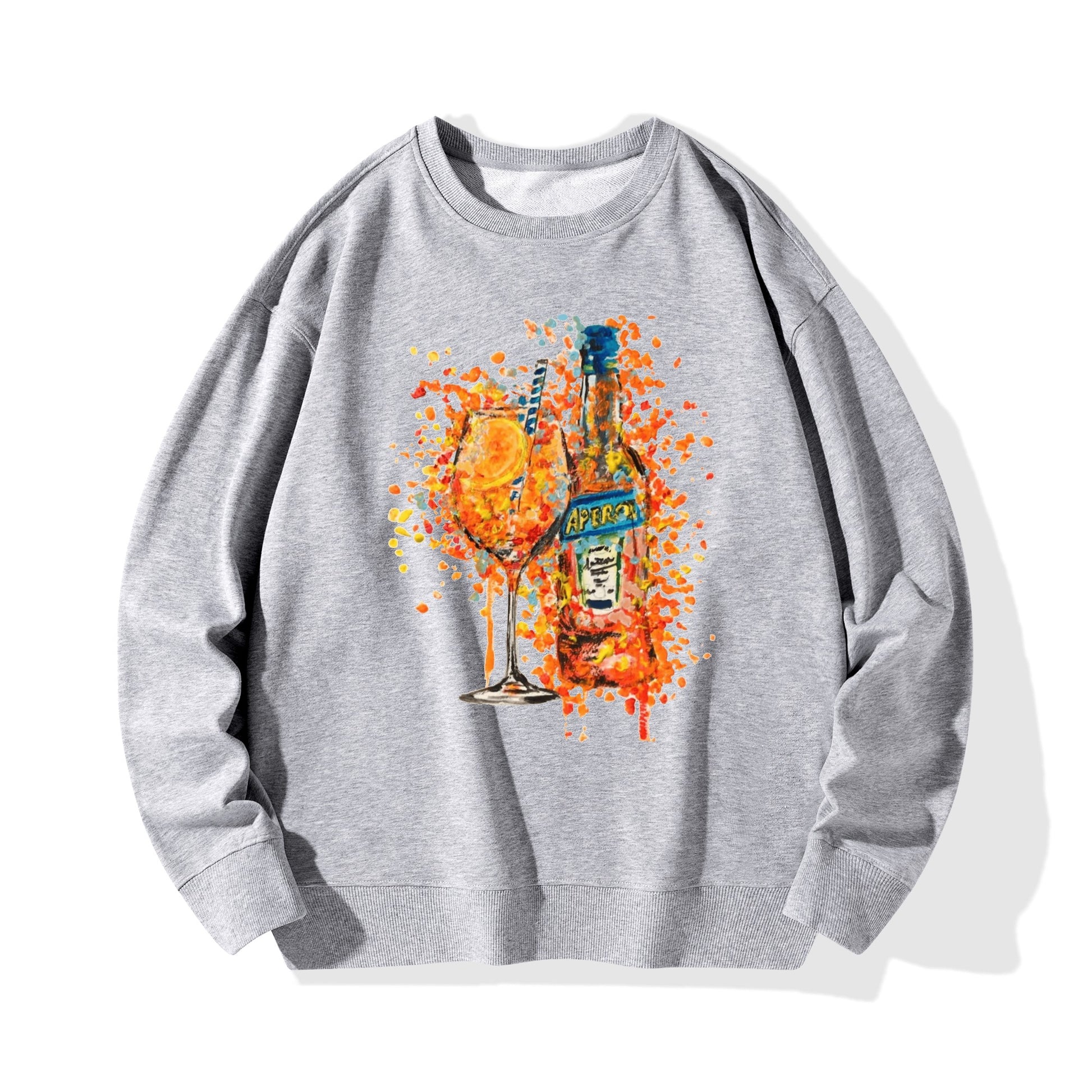 Sweatershirt Cotton Aperol carnival DrinkandArt