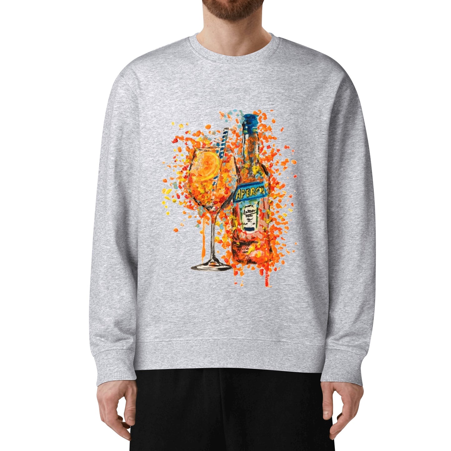 Sweatershirt Cotton Aperol carnival DrinkandArt