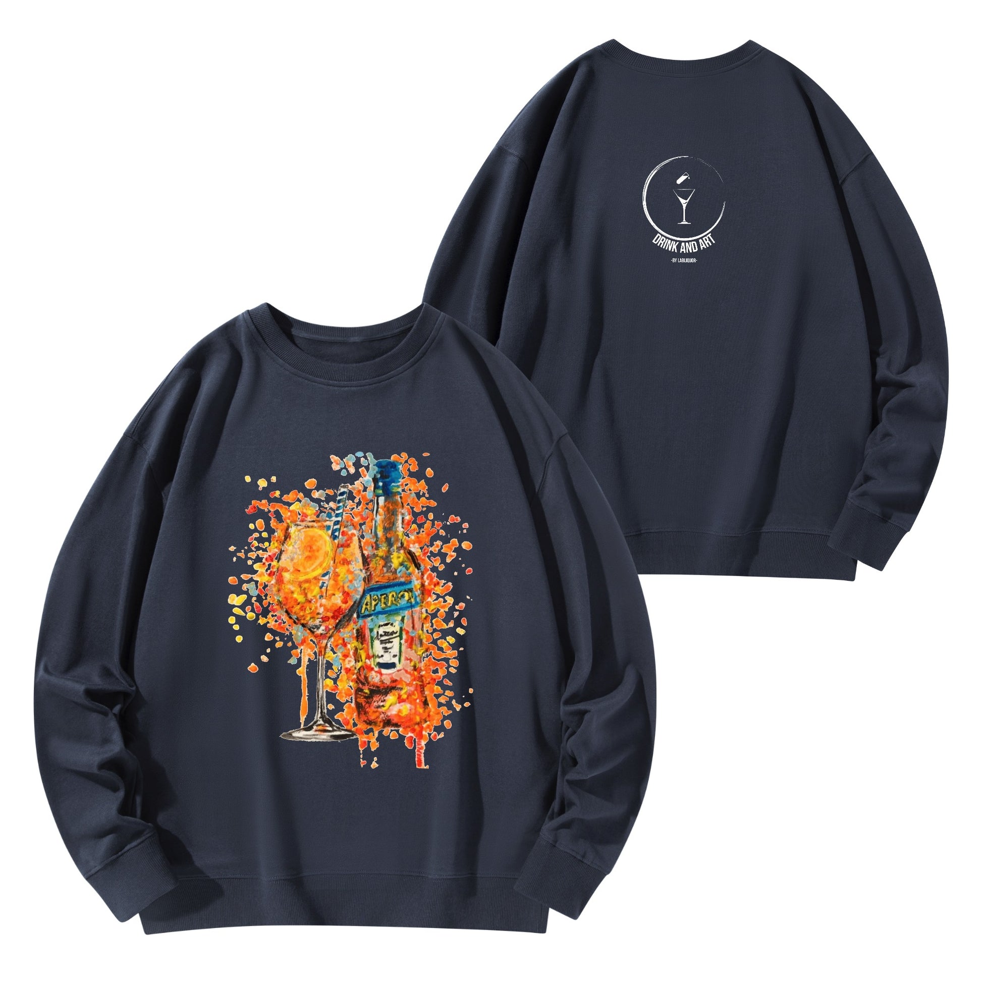 Sweatershirt Cotton Aperol carnival DrinkandArt