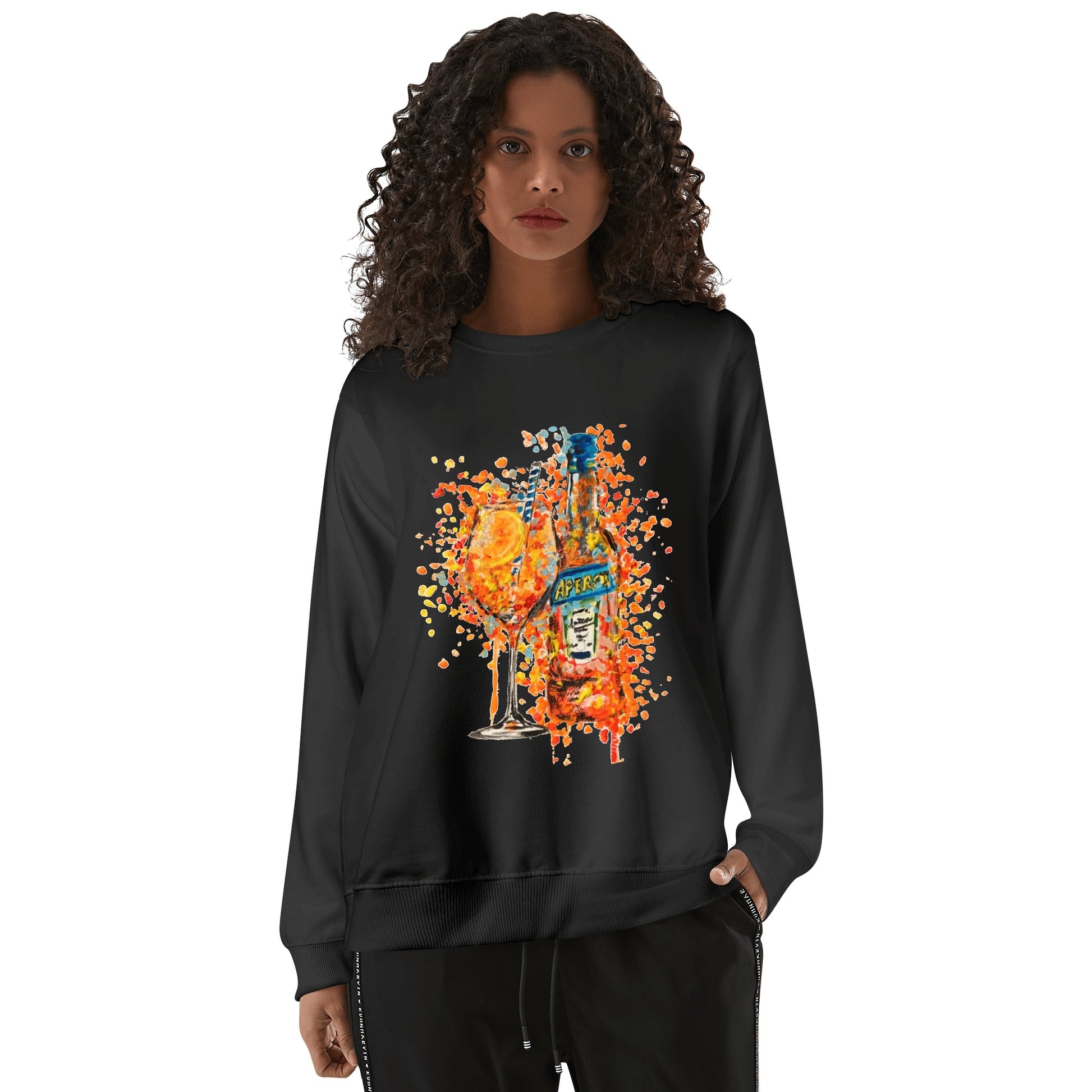 Sweatershirt Cotton Aperol carnival DrinkandArt