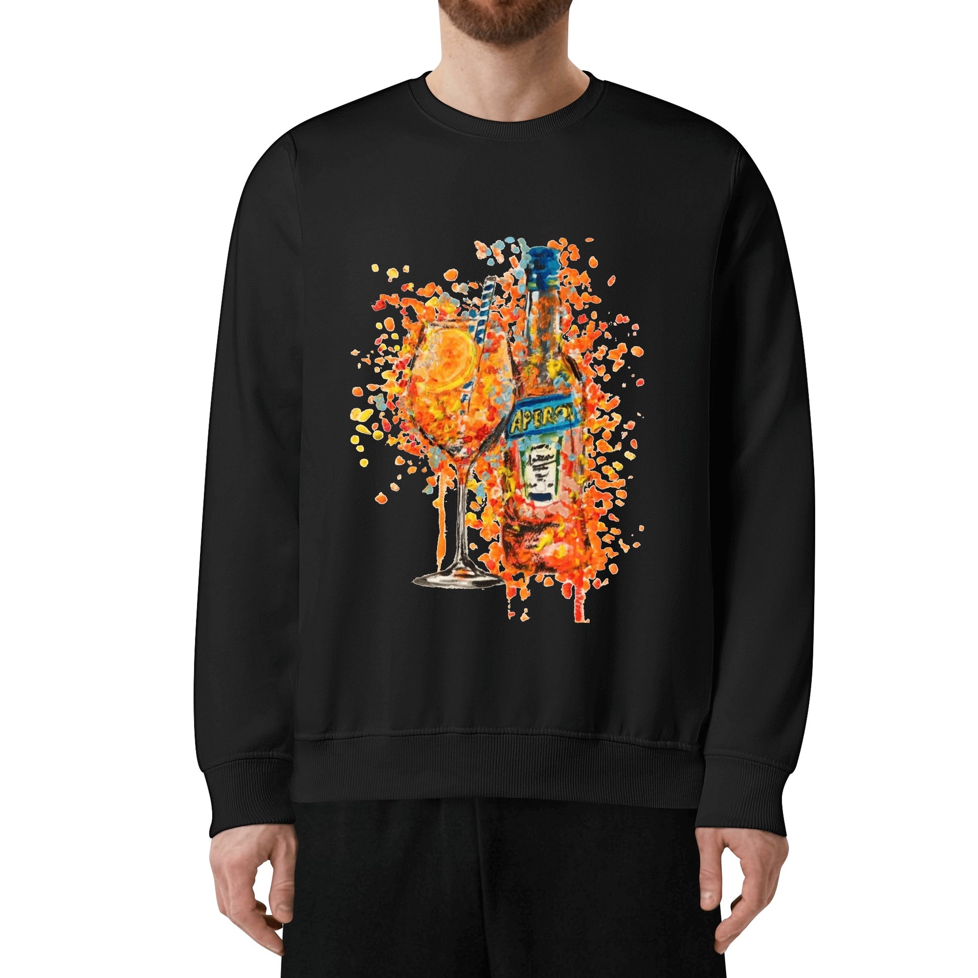 Sweatershirt Cotton Aperol carnival DrinkandArt