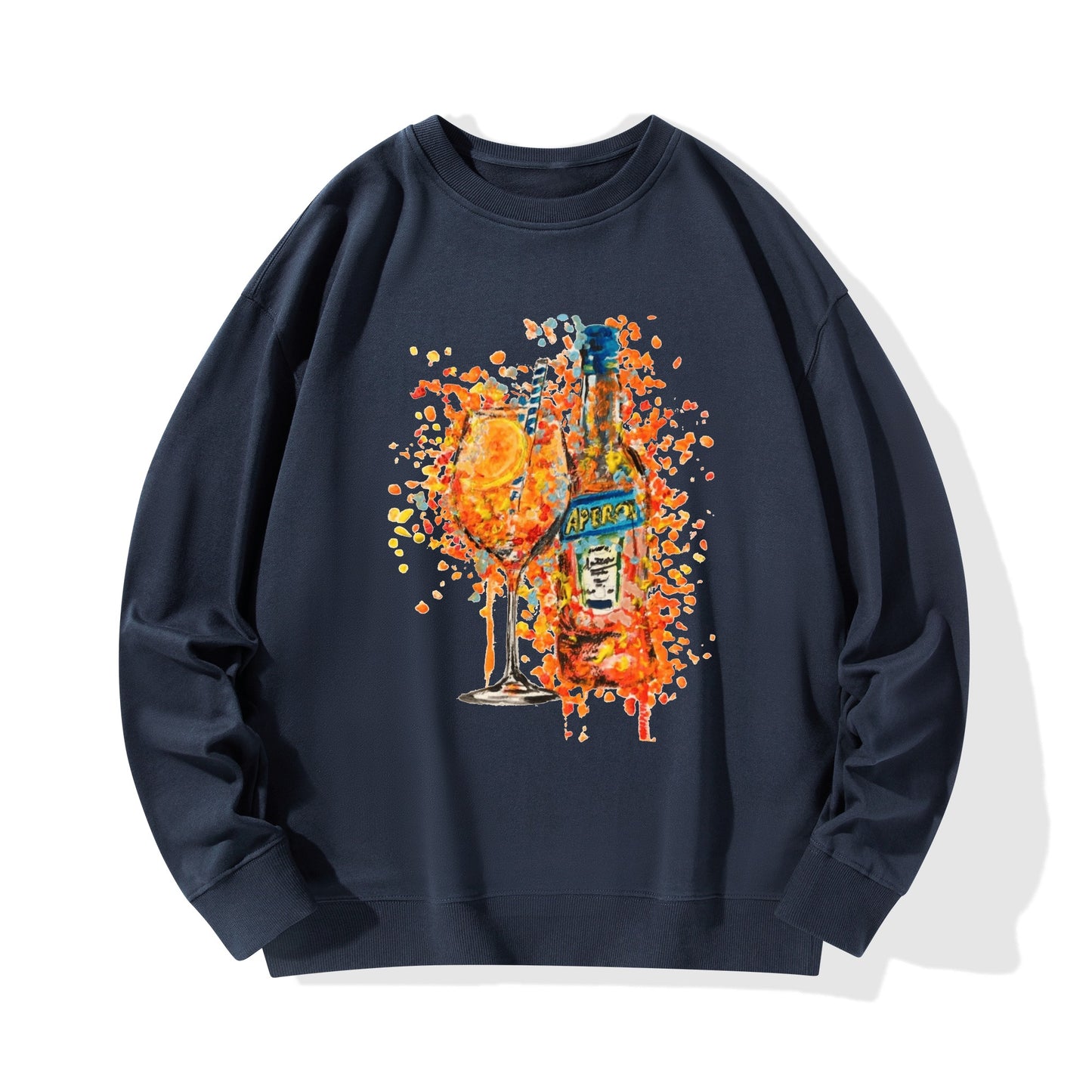 Sweatershirt Cotton Aperol carnival DrinkandArt