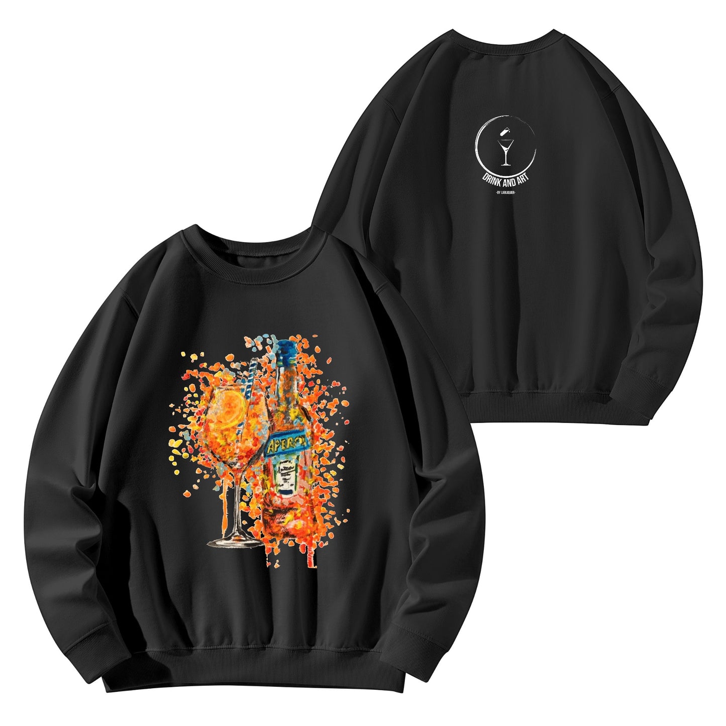 Sweatershirt Cotton Aperol carnival DrinkandArt