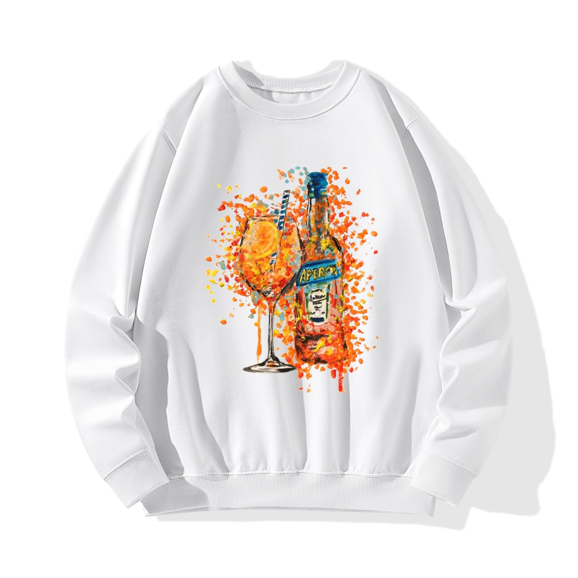 Sweatershirt Cotton Aperol carnival DrinkandArt