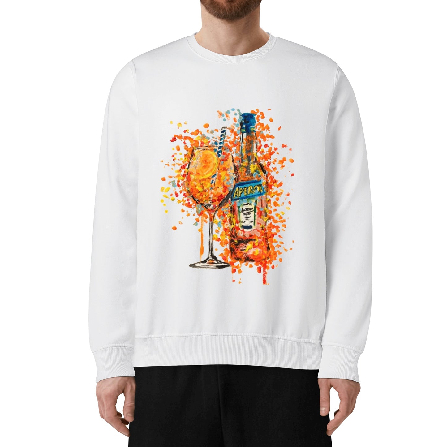 Sweatershirt Cotton Aperol carnival DrinkandArt