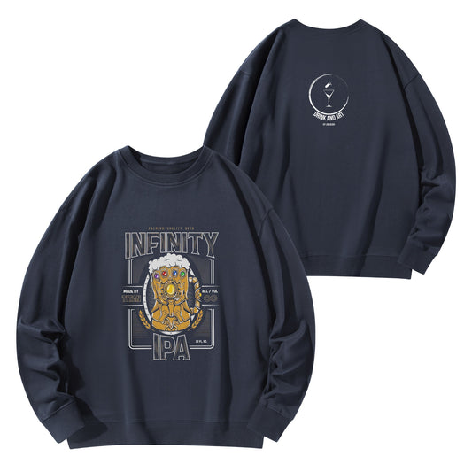 Sweatershirt Cotton Infinity IPA craft beer DrinkandArt