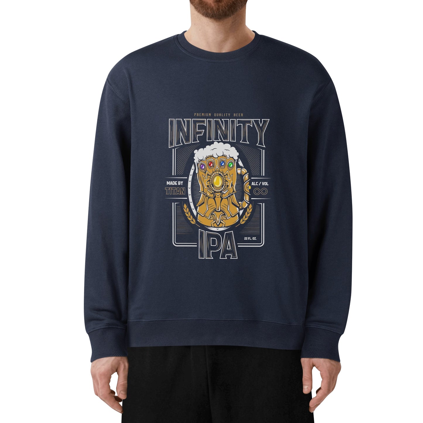 Sweatershirt Cotton Infinity IPA craft beer DrinkandArt