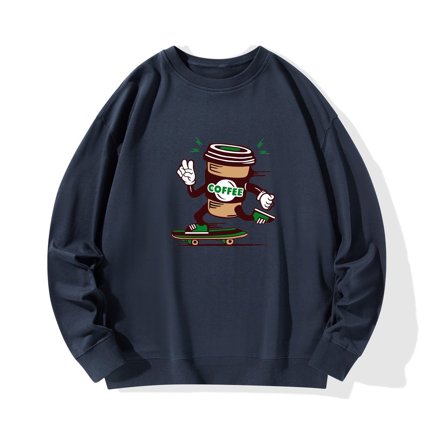 Sweatershirt Cotton coffee cup skateboarding DrinkandArt