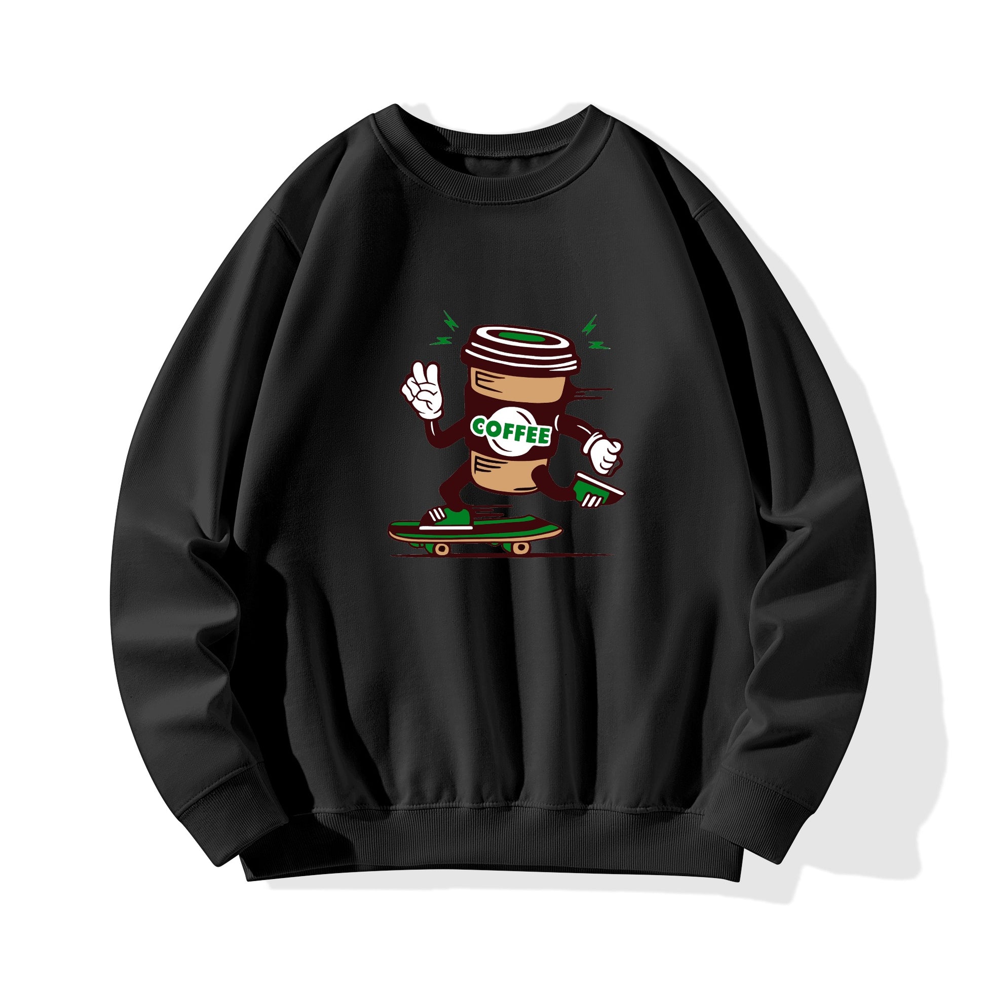 Sweatershirt Cotton coffee cup skateboarding DrinkandArt