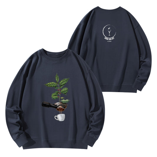 Sweatershirt Cotton espresso coffee tree DrinkandArt