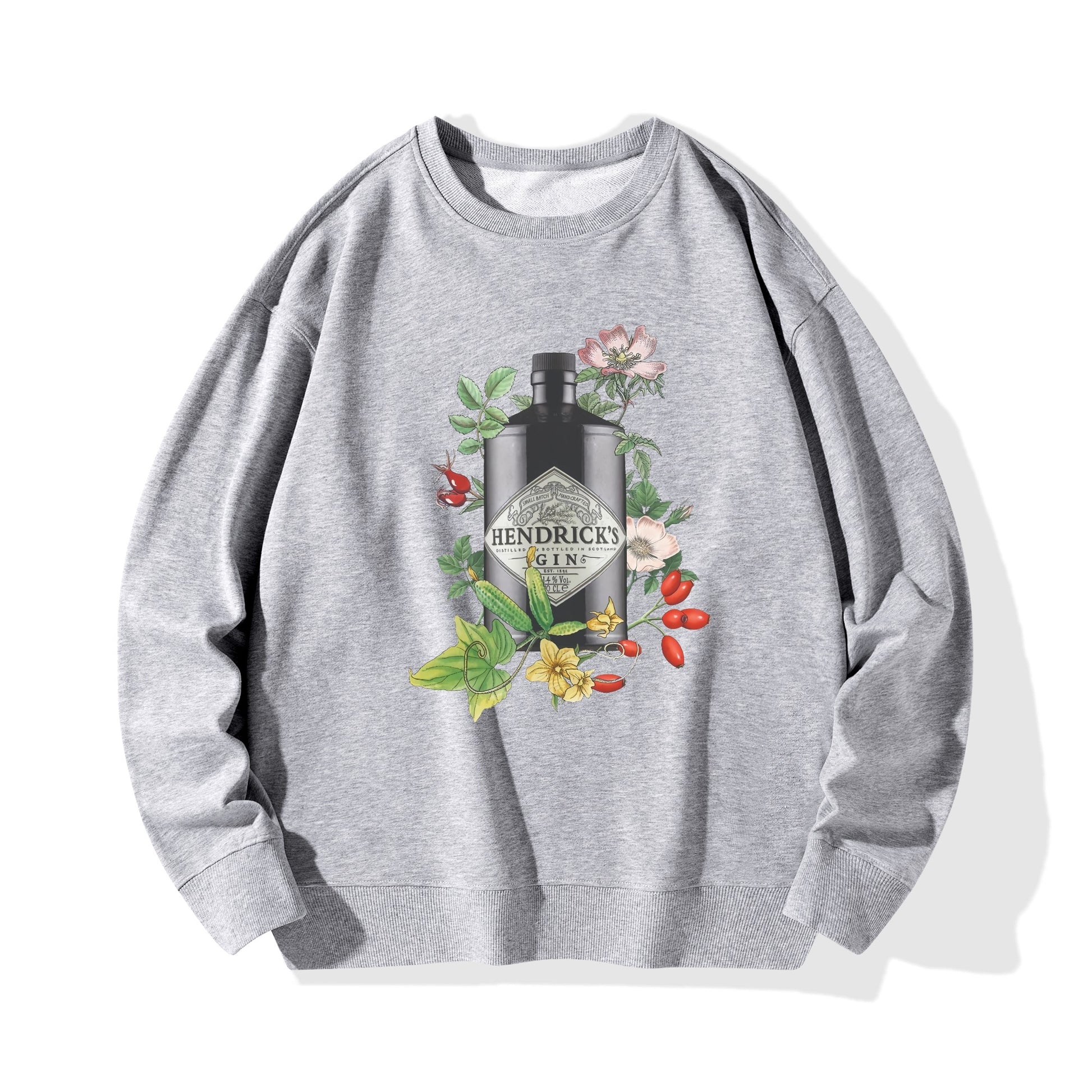 Sweatershirt Cotton gin Hendrick's floral art DrinkandArt