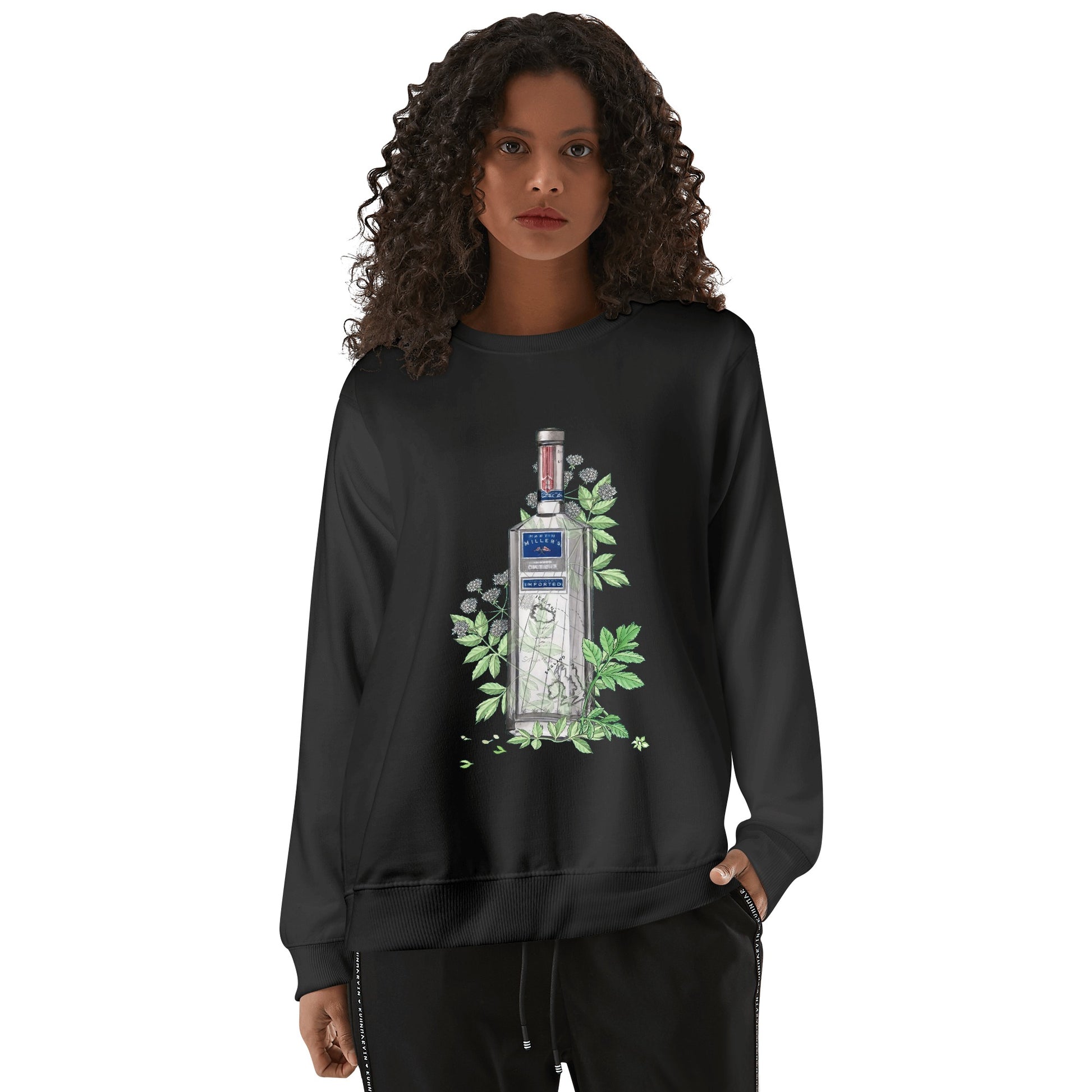 Sweatershirt Cotton gin Martin Miller's floral art DrinkandArt